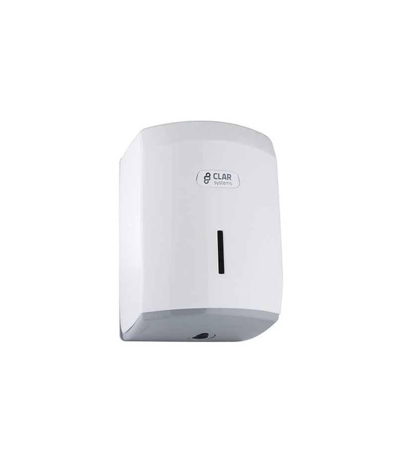 dispenser-rola-derulare-centrala-plastic-Clar-alb Dispenser prosop cu derulare centrală, plastic, alb - I-NOVA - M1100PB - imagine 1