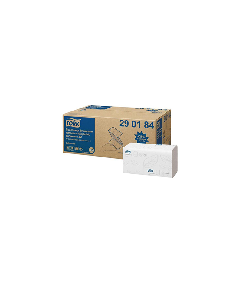 prosoape-hartie-pliate-2-straturi-200-buc-set-alb-290184 Prosop pliat Tork, alb, 2 straturi, 200 buc/pachet, 290184 - imagine 1