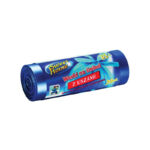 Saci menajeri, 35L, 20 buc/rolă, albaștri cu urechi